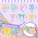 Self-Adhesive Letter Patches for Bags: NICEVINYL 78PCS Multicolor Floral Fabric Varsity Letters Stick on Patches - Cute Flower Star Heart Lightning Bows Sticker for Clothing Jackets Jeans Caps