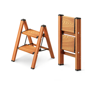 Midoli 2 Step Ladder, Folding Step Stool with Anti-Slip Wide Pedal, Aluminum Material Lightweight Yet Sturdy, G.W 3,4 Kg, N.W 2.8 Kg, Meas 65*48*7CM