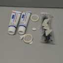 8Oz White Waterproof Caulk & Seal Silicone Sealant, Wadities Tile Grout Repair Kit with Grout Remove Scraper, Shrink & Crack Proof for Bathroom, Shower, Kitchen, Floor (4Oz, Pack of 2)