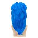 Mullet Wig Blue 80s Men Wig,Punk Rocker Hair Party Daily Halloween Costumes Long Wigs