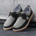 SMILIN Men's Canvas Casual Shoes, Lightweight Breathable Sneakers for Daily Comfort, Non-Slip Bleeze Walking Shoes for Men (10, Black)