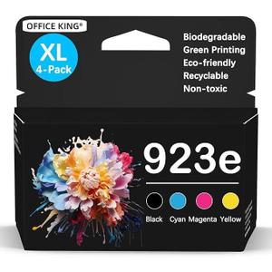 923XL 923e Ink Cartridges Combo Pack Replacement for HP 923XL 923e Ink Cartridges for HP OfficeJet Pro 8135e 8130e 8139e 8138e 8122e 8120e 8124e 8125e 8130e 8132e 8134e Printer(with Chip)