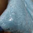 African Guipure Embroidery Flower Craft Fabric Nigerian Water Soluble Cord Lace for Evening Dress ML83G236 (Sky Blue). The lace pattern in the photo.