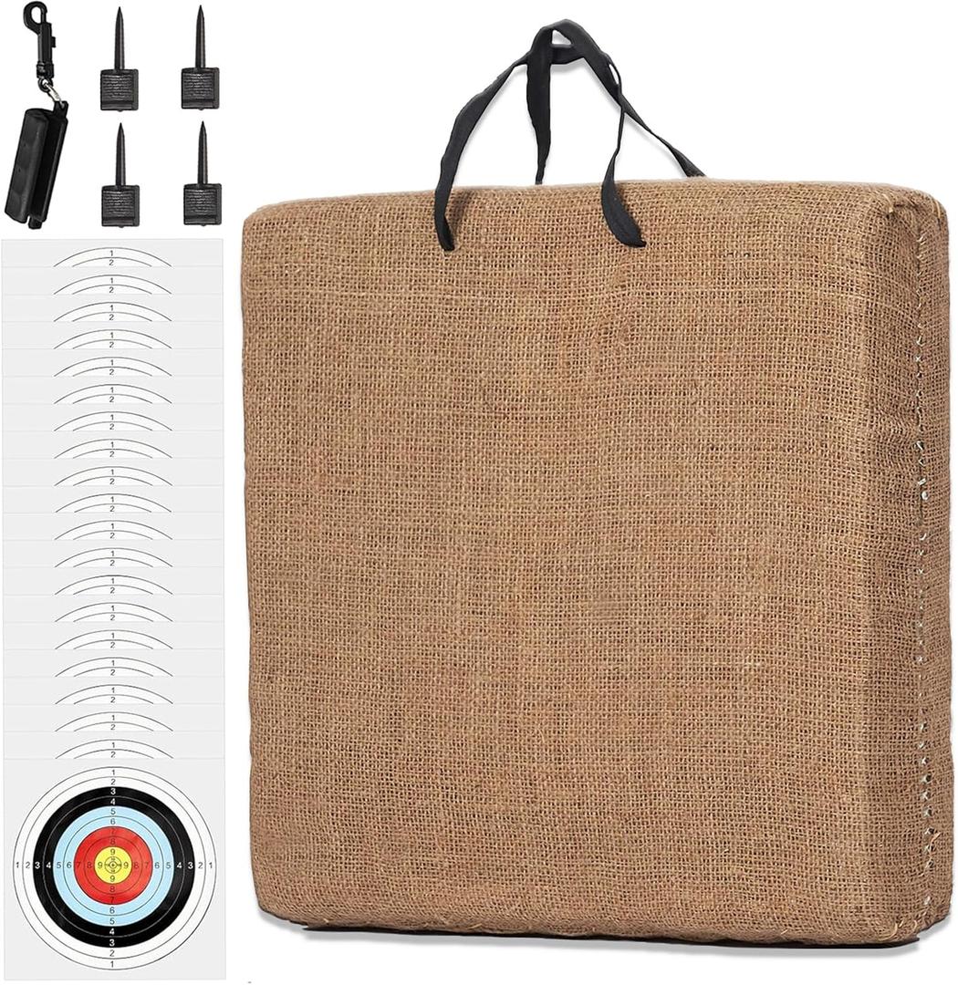 S F Archery Targets for Backyard,Bow Target with 20/30 pcs Archery Paper Targets and Arrow Puller Target Pin,Straw Target for Youth Beginner Adult Outdoor Shooting Practice