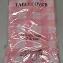 4 Pack Pink and White Checkered Tablecloth Pink Checkered Flag Tablecloth, Disposable Plastic Gingham Table Cover for Parties, Race Car Birthday Party, Birthday, Outdoor Picnic, 54 108 Inch