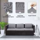 Outdoor Cushion Covers Set,8PCS Patio Furniture Couch Seat Slipcovers, Replacement for Sofa Sectional Chair (Cover Only)