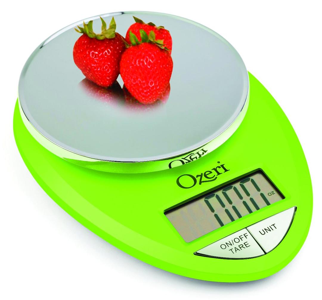 Ozeri Pro Digital Kitchen Food Scale, 0.05 oz to 12 lbs (1 gram to 5.4 kg) (Lime Green)