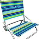 Caribbean Joe Folding Beach Chair, 1 Position Lightweight and Portable Foldable Outdoor Camping Accessories, Red, 20.47 Inches X 18.11 Inches X 24 Inches