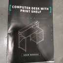 AODK Computer Desk, 48 Inch Gaming Desk with Led Lights & Power Outlet, Office Desk with Storage Shelves, Reversible Desk with Monitor Shelf & Headphone Hook, Rustic Brown