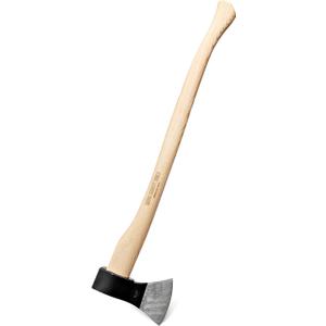 Kings County Tools German-Style Italian Tree Felling Axe | 31.25" Long Gently Curved Ash Wooden Handle | Powder Coated Steel Head with 5" Striking Face