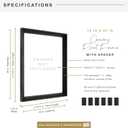MCS Canvas Float Frames 16x20 Frame, Black Frame for Finished Canvases, Vertical & Horizontal Wall Hanging Large with Adhesive for Canvas Paintings (1-Pack)