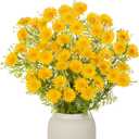 Artificial Daisy Flowers 25.6 Inch Faux Wildflowers Bouquet Fake Yellow Daisies for Vase Lifelike Chrysanthemum Flowers for Home Wedding Decor Farmhouse Tabletop Centerpieces Arrangements - Yellow