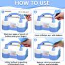 SINBEE Balloon Pump Electric Party Decorations - Electric Balloon Pump for Balloon Arch Kit, Portable Dual Nozzle Balloon Inflator