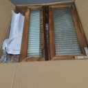 Corner bread box Bread Box for Kitchen Countertop - Corner Bread Storage Box 16.5" H, Premium Pine Wood with Glass Door, Perfect for Homemade Bread, Baguettes & Pastries (Brown)