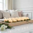 Hosley's 96 Pack of Ivory Unscented Clear Glass Filled Votive Candles