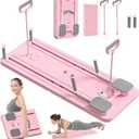 JANUA Pilates Board - Pilates Reformer Set, Multi-Purpose Foldable Pilates Reformer Board for Home, 5 in 1 Pilates Sliding Board (Pink)