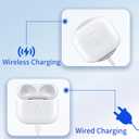 Wireless Charging Case Replacement for air pods 3rd Generation, for Air Pods 3 Charger Case with Bluetooth Pairing Without Earbuds, White