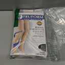 Truform 20-30 mmHg Compression Stockings for Men and Women, Thigh High Length, Dot Top, Closed Toe, Black, Medium