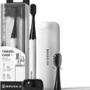 MIPOW Slim Pro i4 Electric Toothbrush Rechargeable Smart Ultra Sonic 3 Modes Magnetic Travel Case &Ceramic Dock, 60Day Long Battery Soft Bristles 2Heads IPX7 Waterproof, Color-(White)