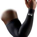 McDavid Compression Arm Sleeve, 50+ UV Skin Protection, Cooling Arm Sleeve for Sports (Large, Black)