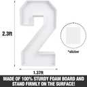 2026 Graduation Decorations - 2.3FT Large PRE-CUT 2026 Marquee Light Up Numbers Kit - Mosaic Foam Board Sign - Class of 2026 Party Supplies Decor for Kindergarten Preschool High School Christmas Wedding Prom