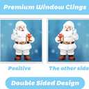 2 x 190Pcs Christmas Snowflakes Santa Claus Reindeer Window Decals Static Stickers for Christmas Decorations Ornaments Holiday Winter Xmas Party Supplies