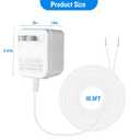 C Wire Adapter for Smart Thermostat, 24V AC Power Supply, Fits for Nest Hello August Ring Door Bell and Ecobee Nest Honeywell Smart WiFi Thermostat (with 16.4 Foot White Door Bell Wire)