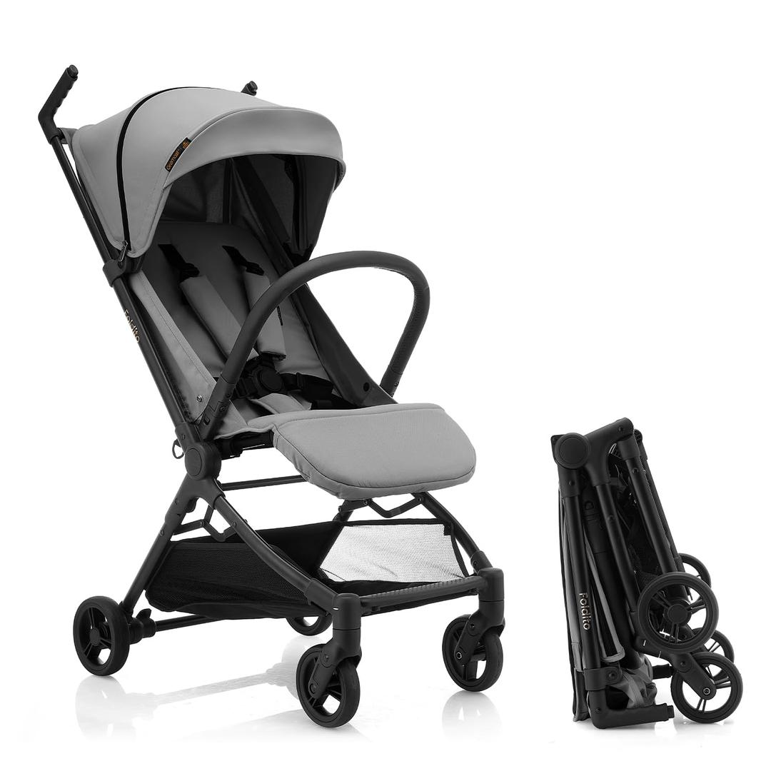 Gromast Travel Stroller for Airplane, Ultra Compact & Lightweight – Only 9.9 lbs, Portable Infant Toddler Baby Stroller, w/UPF 50+ Canopy - Gray