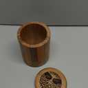 Food Jars & Canisters Acacia Wood Wooden Food Storage Jars Tree Of Life Engraved on Lid for Keeping Cookies, Coffee, Flour, Sugar, Rice (4.5" x 4.5" x 6")