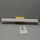 Modern LED Bathroom Vanity Light 36 inch 24W Dimmable 3CCT Bathroom Light Fixture Over Mirror Rectangle Bath Vanity Light Bar with Double Layer Acrylic Shade (Golden)