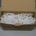 Universal Christmas Lights Clips, 100 Count All-in-One Gutter Clips for C7/E12, C9/E17 Lights, Mini String Lights, Rope Lights, Outdoor Christmas Decor (Upgrade White)