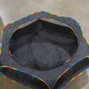 Pawaboo Small Animals Playpen, Waterproof Small Pet Cage Tent with Zippered Cover, Portable Outdoor Yard Fence with 3 Metal Rod for Chick/Kitten/Puppy/Guinea Pig/Rabbits/Hamster, Black + Rainbow