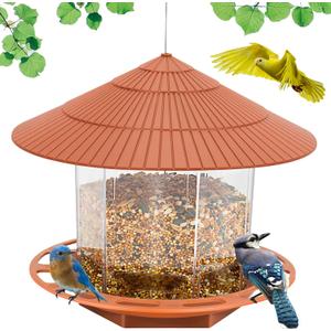 Bird Feeders for Outdoors Squirrel Proof Bird Feeder Hanging for Outside, Wild Bird Feeders Garden Yard Decoration, Easy Clean and Fill, Large Capacity for Bird Lovers