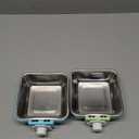 Luck Dawn Crate Dog Bowl, Stainless Steel Removable Hanging Food Water Bowl Crate Coop Cup,Pet Cage Bowls with Bolt Holder for Dog, Puppy, Cat, Rabbit, Bird,Small Animals (Large (Pack of 2)) (Blue+Green)