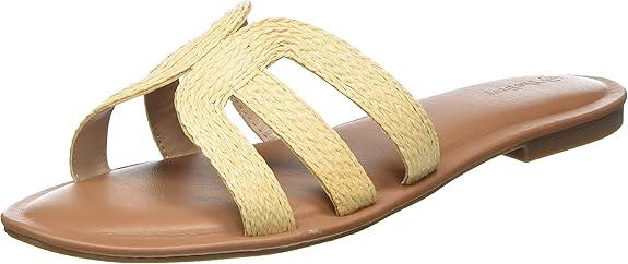 The Drop Women's Monika Sandal, Raffia, 10