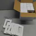 BESTTEN 50 Pack 1 Gang Screwless Decorator Wall Plate, USWP6 Gloss Snow White, Decorative Outlet Cover, Decor Light Switch Face Plate, H4.69” x W2.91”