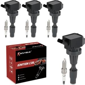 UF817 Ignition Coil Pack and Iridium-Platinum Spark Plugs Set of 4 Compatible with Hyundai Elantra Tucson Sonata Kia Forte Soul 2015-2022 1.6L L4 Replaces#GN10910