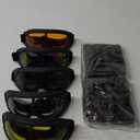 Motorcycle Goggles,4 Pack Dirt Bike ATV Motocross Riding Offroad Protective with 4 Pack Neck Breathable Bandana Mask for Men Women Kids Youth Adult (Yellow+colorful+orange+gray+4 Mask)