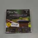 Classy Caps NSX66B 6x6 Aluminum Post Cap - Black fits 5"x5", 5.5"X5.5" & 6"X6", Heavy Duty Cast Aluminum, Ideal for Fence, Deck or Posts