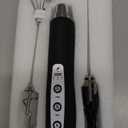 YUSWKO Black Handheld Milk Frother Wand for Coffee, Rechargeable Electric Whisk with 3 Heads 3 Speeds Drink Mixer Coffee Frother For Latte, Cappuccino, Hot Chocolate, Egg