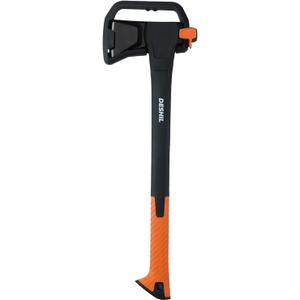 X17 Wood Splitting Axe, 24" Camping Outdoor Hatchet for Wood Splitting and Kindling, Forged Carbon Steel Heat Treated Hand Maul Tool, Nylon Hollow Handle Shock Reduction Handle