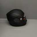 VCAN Bluetooth Integrated Full Face Motorcycle Helmet with Dual Visor (Medium, Flat Black Flag)