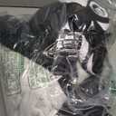 dressfan Unisex Adults Grey Raccoon Costume Halloween Costume Onesie Pajamas Hooded for Women Men XL