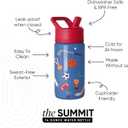 Simple Modern Kids Summit Water Bottle with Straw Lid | 14oz Stainless Steel Cup Insulated Tumbler for Toddlers, School | Sports Balls