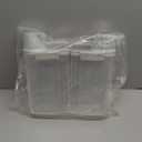 TBMax Rice Storage Container 2 Pack, Plastic Kitchen Pantry Food Storage Container with Cup, Small Pet Dog Cat Food Container Dispenser