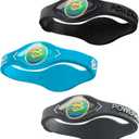 Power Balance The Original Genuine Performance Wristband, Silicone Rubber Wristbands Bracelets Sports Bracelet Wristband for Men Women, Power 3 Pack Bangles, Safe Waterproof Lightweight Durable (Large, JP blue/grey/black)