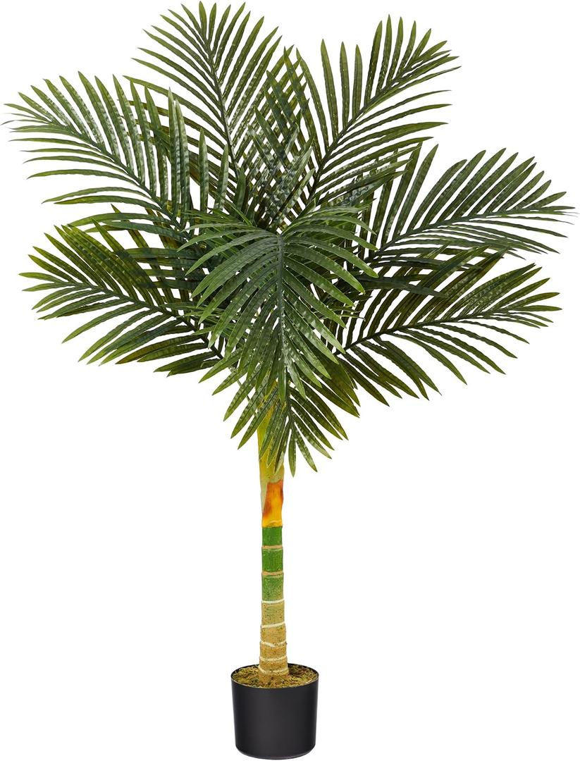Nearly Natural 4ft. Golden Cane Artificial Palm Tree
