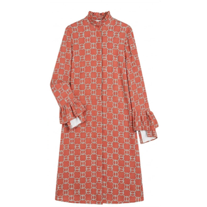 Brize Long-Sleeve Ruffle-Cuff Tunic , Size 42