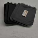 3 Pack Black Plastic Serving Tray for Party - Black Serving Tray 8 by 11 Inch - Dessert Trays for Food - Party Serving Trays for Entertaining