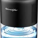 44oz(1.3L) Small Dehumidifier for Home, Auto-Off Quiet Portable Dehumidifier with 3 Modes, 10 Color Lights, 4 Timer Settings for Bedroom Bathroom Closet, Black(215 sq.ft)